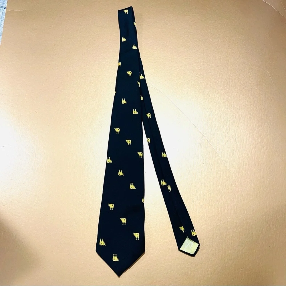 RARE Novelty Pig Butt Black Tie by John Frederics